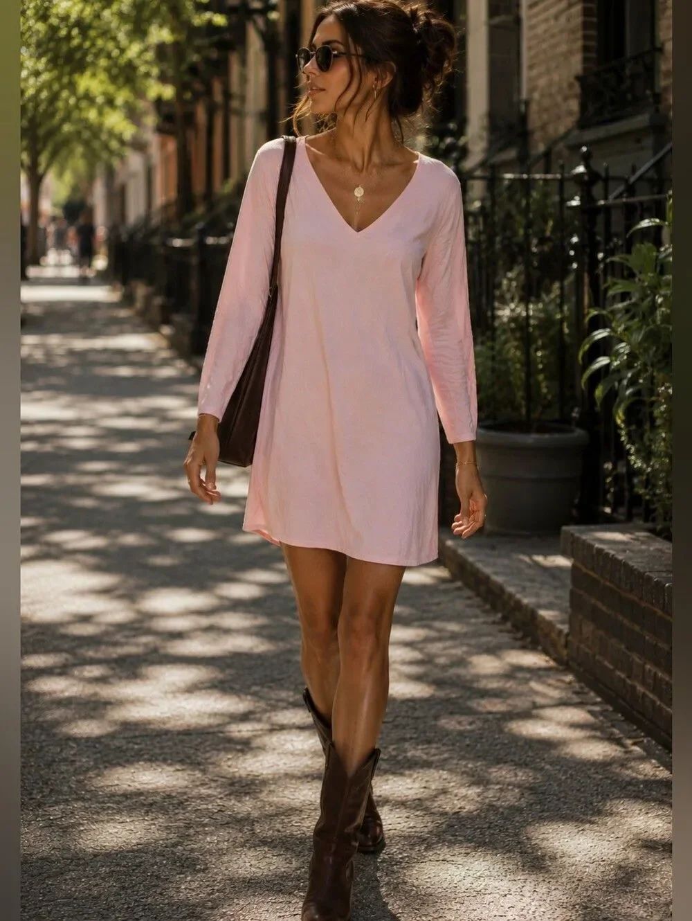 NWT Tobi Baby Pink Long Sleeve Dress